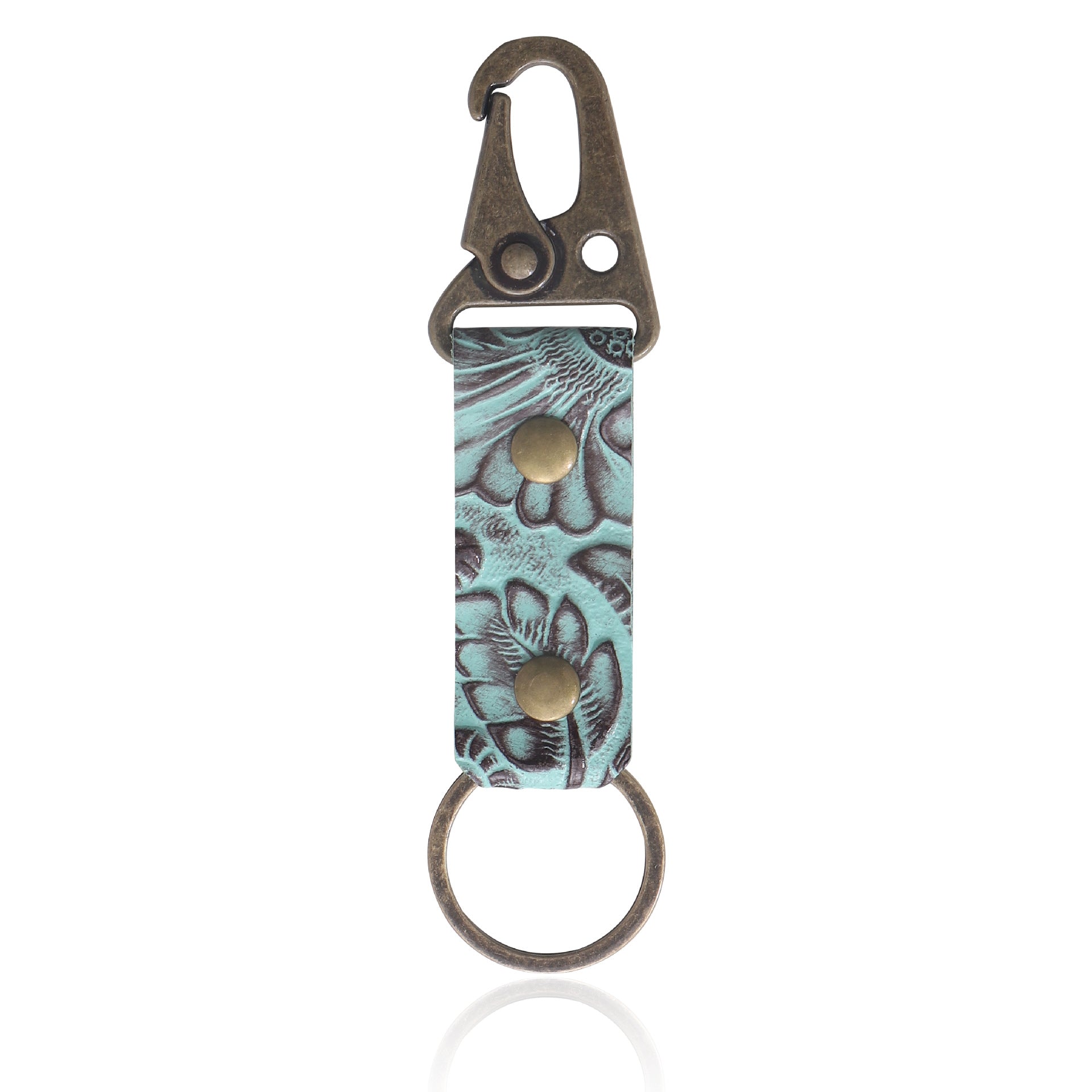 Wholesale Leather Leopard Embossed Carved Vintage Wind Keychain